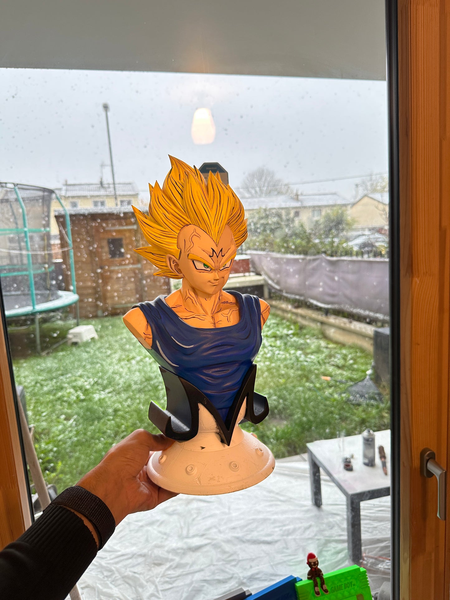 Dragon Ball Giant Majin Vegeta Bust – Hand Painted 3D Decorative Figure, Sizes M and XL