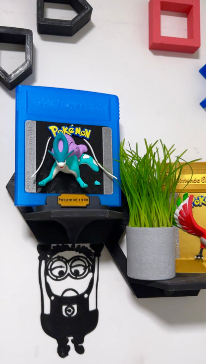 Cartouche Pokémon Crystal géante 3D avec Suicune – Socle Personnalisable en option