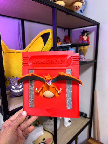 Cartouche Murale Géante Pokémon Rouge Dracofeu Charizard - Peinte à la main Œuvre d'Art 3D Unique pour Amateurs de Pokémon