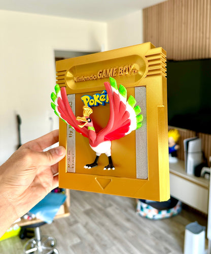 Giant Pokemon Gold Ho-oh Gameboy Color Cartridge  - Wall decorartion hand made