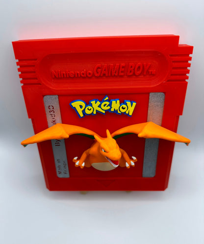 Cartouche Murale Géante Pokémon Rouge Dracofeu Charizard - Peinte à la main Œuvre d'Art 3D Unique pour Amateurs de Pokémon