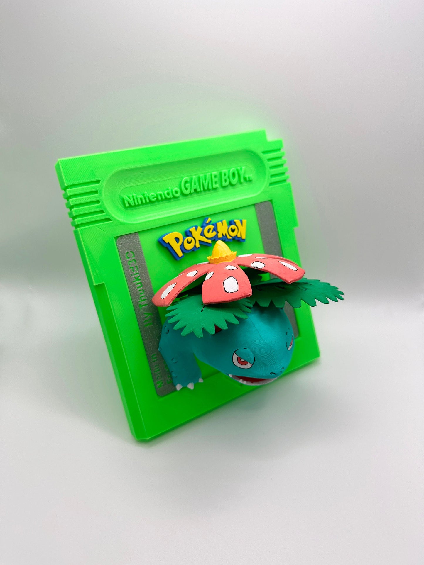 Cartouche Murale Géante Pokémon Vert Florizarre Venusaur - Peinte à la main Œuvre d'Art 3D Unique pour Amateurs de Pokémon