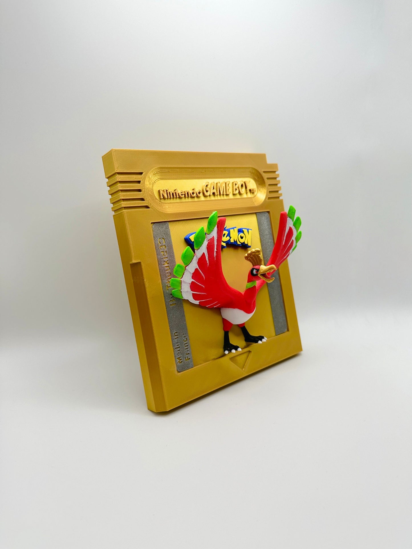 Giant Pokemon Gold Ho-oh Gameboy Color Cartridge  - Wall decorartion hand made