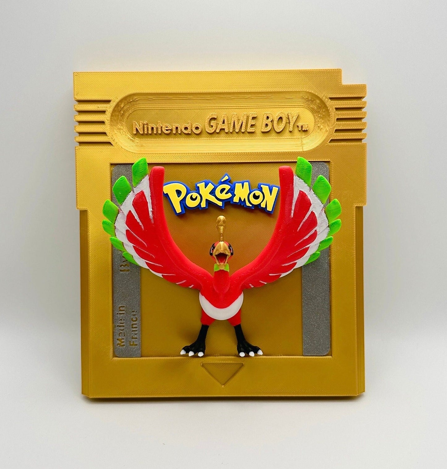 Giant Pokemon Gold Ho-oh Gameboy Color Cartridge  - Wall decorartion hand made